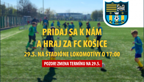 Pridaj sa k nám a hraj za žlto-modré FC Košice!