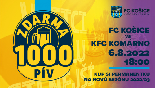 1 000 pív proti Komárnu na náš účet!