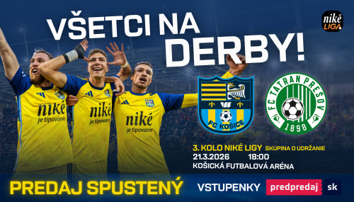 Na Prešov za zvýhodnenú cenu! Vstupenky na derby sú už v predaji