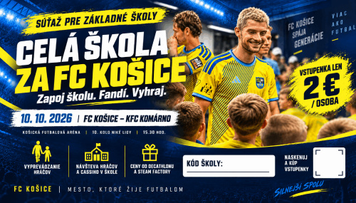 Školy, poďte s nami na futbal! FC Košice spúšťa súťaž o atraktívne ceny
