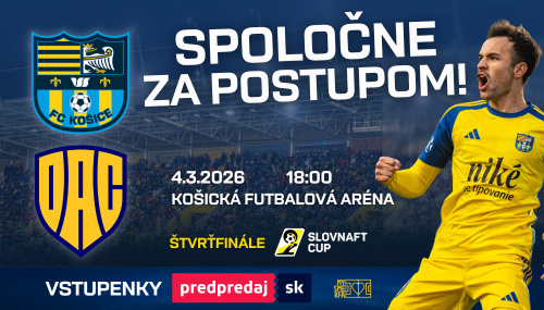 SLOVNAFT CUP I Štvrťfinále proti DAC so zvýhodneným vstupným