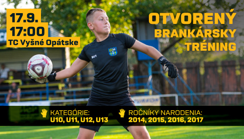 Tretí Otvorený brankársky tréning už 17. septembra