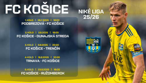 VYŽREBOVANIE I FC Košice vstúpi doma do sezóny proti DAC